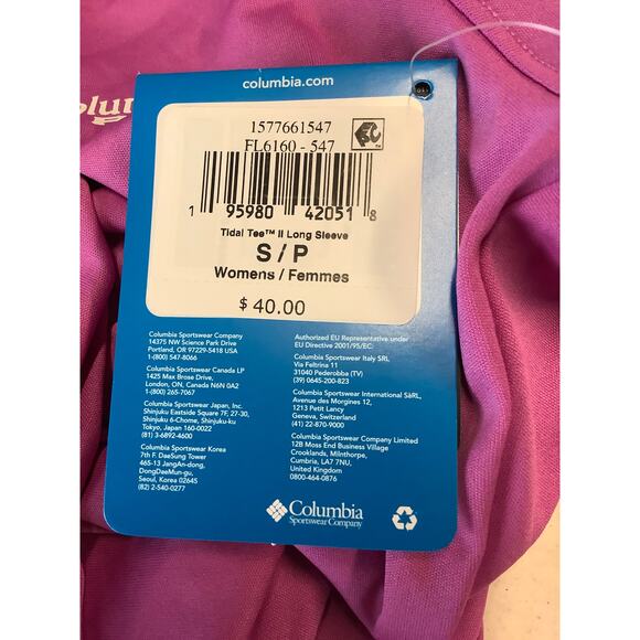 Columbia Women's Small Pink Tidal Tee II PFG Long Sleeve Outdoor Fishing O10-15 - Picture 7 of 8